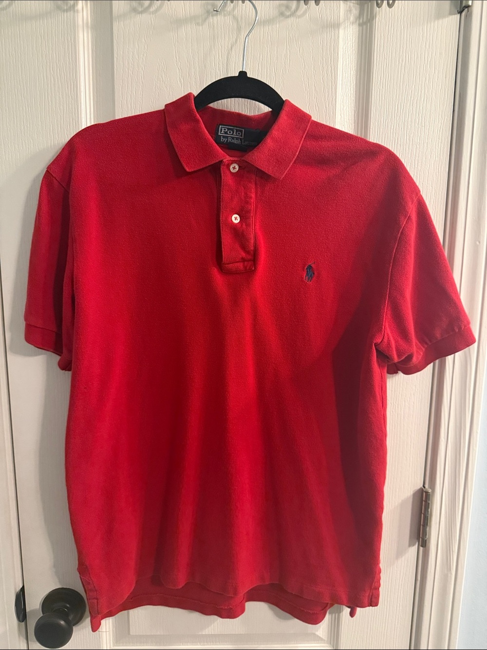 Polo by Ralph Lauren Red Short-Sleeve Cotton Polo with Embroidered Pony